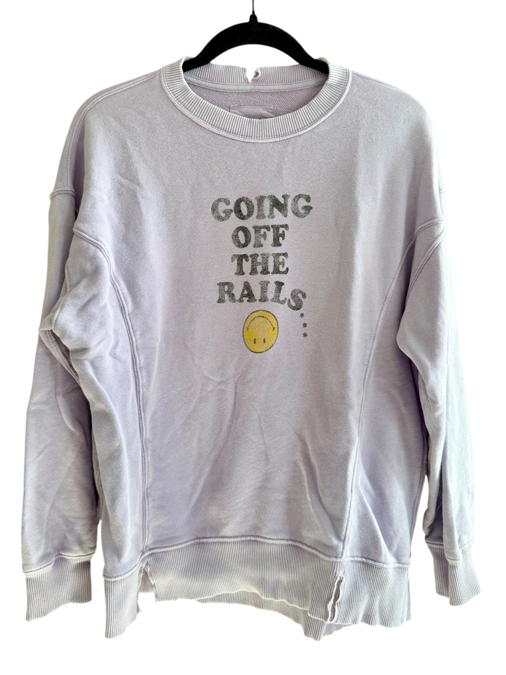 Aerie ‘Going Off The Rails’ Smiley Face Sweatshirt Pullover - XXS